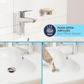 GROHE QuickFix Start Waschtischarmatur mit Wassersparfunktion und Pop-up-Ablauf