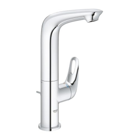 Grifo monomando para lavabo Eurostyle GROHE con desagüe, tamaño L, cromado.