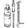 Geberit flush fitting for front operation, siphon bell built 88-97, 1 piece, 240.501.00.1
