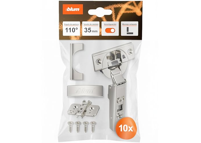 Петли для мебели Blum CLIP top BLUMOTION, угол наклона 110°, доводчик, ширина 35 мм, комплект из 10 штук Петли для мебели Blum CLIP top BLUMOTION, угол наклона 110°, доводчик, ширина 35 мм, комплект из 10 штук