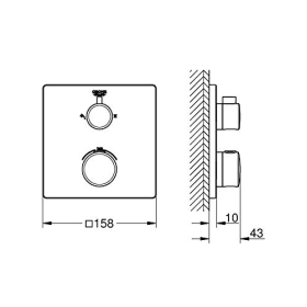 GROHE Thermostat Duscharmatur Chrom