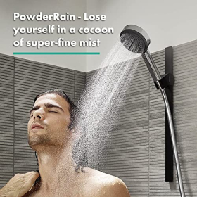 Hansgrohe Pulsify Select S shower head, 3 spray patterns, anti-limescale function, chrome