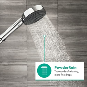 Hansgrohe Pulsify Select S shower head, 3 spray patterns, anti-limescale function, chrome
