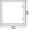 Heika 24231 Primus – Inspektionsklappe, 700x700mm, Quadratverschluss, Weiß