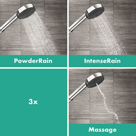 Hansgrohe 24303000 Kit de montaje, cromado, incluye manguera de ducha de 1,6 m