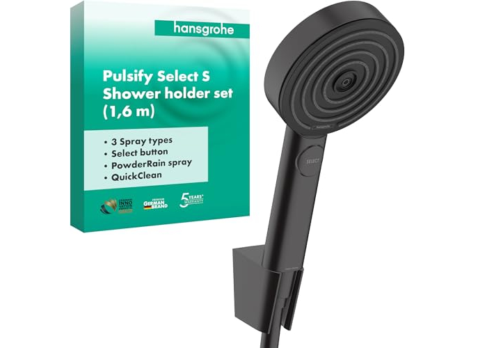 hansgrohe 24303670 bracket set, matt black, set with shower hose 1.6 m hansgrohe 24303670 bracket set, matt black, set with shower hose 1.6 m