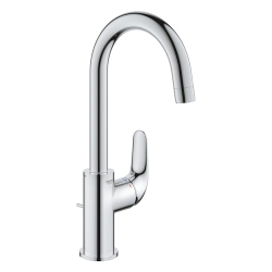 GROHE Swift Quickfix Einhebel-Waschtischmischer, 1/2 Zoll, Größe L, Chrom, geringerer Strom-/Wasserverbrauch