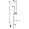 hansgrohe 24400000 Pulsify S shower bar Unica, 65 cm, with shower hose, chrome