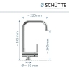 SCHÜTTE 24550 - Grifo monomando de cocina, grifo bajo ventana