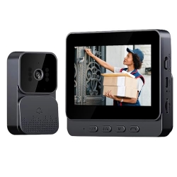 Wireless 1080P video door intercom with 4.3 IPS display & night vision