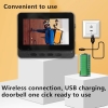 Wireless 1080P video door intercom with 4.3 IPS display & night vision