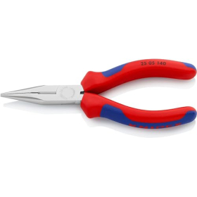 Плоские круглые плоскогубцы KNIPEX с режущей кромкой, длина 140 мм, хромированные
