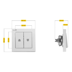Schellenberg 25005 roller blind switch with push-button function