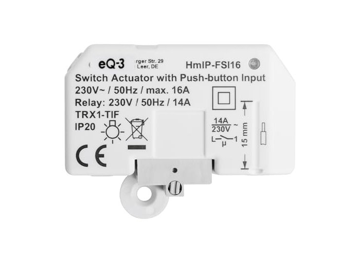 Actuador de interruptor Homematic IP 154346A0, blanco Actuador de interruptor Homematic IP 154346A0, blanco