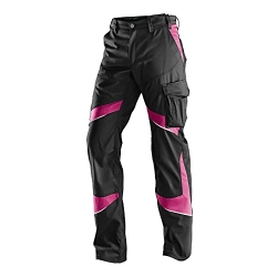 KÜBLER Workwear Trousers Black/Pink, Size 48 for Women