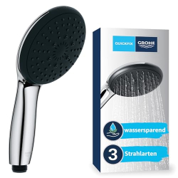 Ducha de mano GROHE Vitalio 110 de bajo consumo de agua, cromada.
