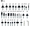 set of 30 Bosch milling drill bits