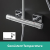Hansgrohe Vernis Shape - Shower system with thermostat, rain shower & hand shower