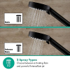 Hansgrohe Vernis Blend Hand Shower 100 Vario, Matt Black