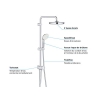 Grohe New Tempesta shower system with diverter, round design