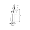 Grohe 26544000 - душевая лейка (3 типа струи), 130 мм