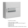 SIEMENS Tableau électrique pré-équipé 1 rangée 13 modules 6 disjoncteurs 1 interrupteur différentiel