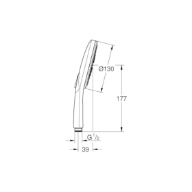 Cabezal de ducha Grohe de 3 chorros, SuperSteel