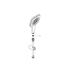 GROHE Rainshower SmartActive Cube shower set with 3 jet types, chrome