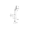 Душевой комплект GROHE Rainshower SmartActive Cube с 3 типами форсунок, хромированный