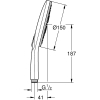 Ducha de mano GROHE Rainshower SmartActive 150 con 3 tipos de chorro.