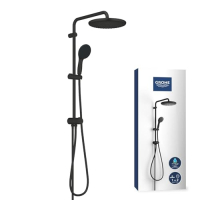 Sistema de ducha GROHE Vitalio Start, ducha de mano y de techo, negro mate