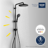 GROHE Vitalio Start shower system, head and hand shower, matt black