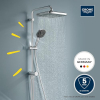 Grohe Vitalio Comfort 250 Flex shower system with diverter, 2 spray patterns, chrome
