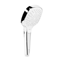 Handbrause hansgrohe Croma Select E – 3 Strahlarten, Antikalk, Weiß/Chrom 