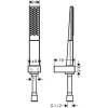 hansgrohe Rainfinity 100 1jet shower holder with 125 cm shower hose, chrome