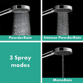 hansgrohe Rainfinity - ручний душ, верхній душ з 3 режимами струменя, кругла душова лійка (⌀ 130 мм)