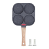 DELURA Kitchen Helper, Delicate Silicone Pancake Pan with Comfortable Handle for Omelettes, Hamburgers, Egg Frying Pan, Heat for Omelettes