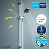 GROHE Vitalio Comfort 110 III – Shower system with 3 spray patterns (Rain, Jet, Massage), Chrome