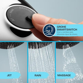 GROHE Vitalio Comfort 110 III – Sistema de ducha con 3 tipos de chorro (Lluvia, Chorro, Masaje), Cromo