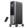 Dreo oil radiator 2000 W, portable electric oil heater 9 elements with remote control, 24-hour timer, 3 heat settings, 4 modes, overheating protection