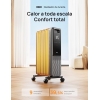 Dreo oil radiator 2000 W, portable electric oil heater 9 elements with remote control, 24-hour timer, 3 heat settings, 4 modes, overheating protection