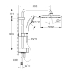 GROHE Vitalio Start 250 shower system, wall-mounted, chrome