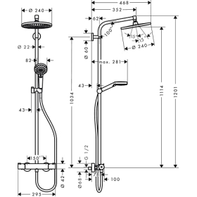 Душевая система Hansgrohe Crometta