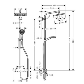 Crometta E Duschrohr 240