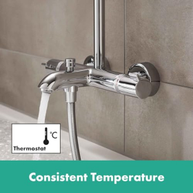 hansgrohe Crometta E shower column without fittings, chrome