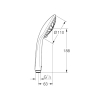Ducha de mano con 3 tipos de chorro, antical, 11 cm, GROHE Vitalio Joy 110, 9,5 l/min, cromada