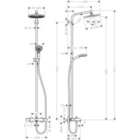 Sistema de ducha Hansgrohe Crometta