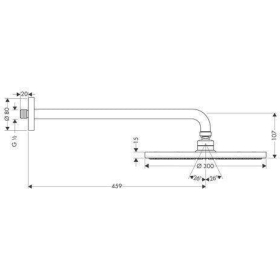 hansgrohe Raindance S 300 Air Duschkopf, Wandmontage