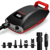 Swonder SUP-Pumpe, Seawolf 20 PSI Hochdruck-Luftpumpe, 30 % schnellerer Inflator mit intelligenter Zweistufen- und automatischer Abschaltung, für SUP-Kajaks, Zelte, Schleppschlauch (Schwarz/Rot)