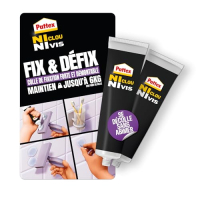 Adhesivo de montaje Pattex Fix & Défix, fuerte adherencia, removible, resistente al agua, 2 x 44 g